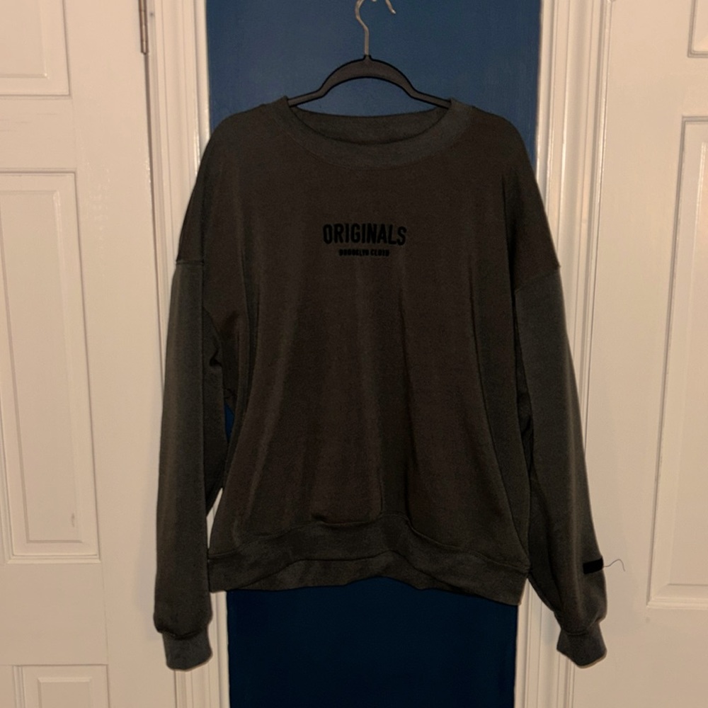 Originals Tonal Embroidered Fleece Crew Neck Sweatshirt LARGE